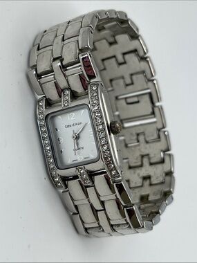 Cote d'Azur Silver Crystal-Accent Quartz Watch